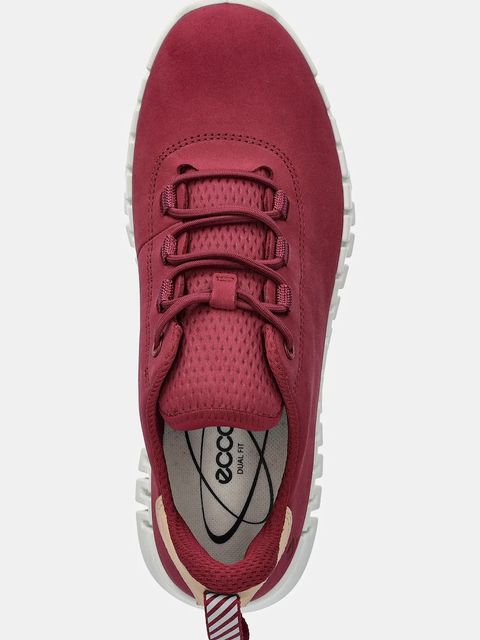 Ecco sneakersy nubukowe Gruuv Sneaker Lea damskie kolor czerwony 218203-61338