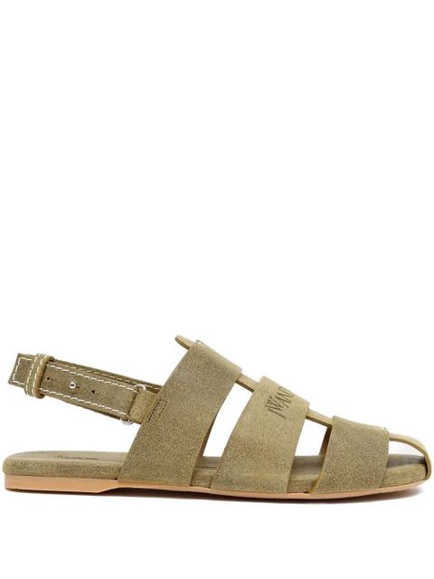 JW Anderson suede flat sandals - Green - zdjęcie produktu nr 1