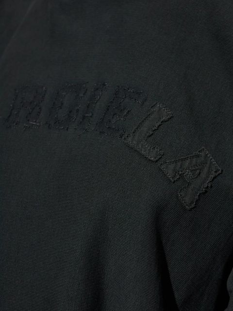 Maison Margiela logo- embroidered sweater - Black