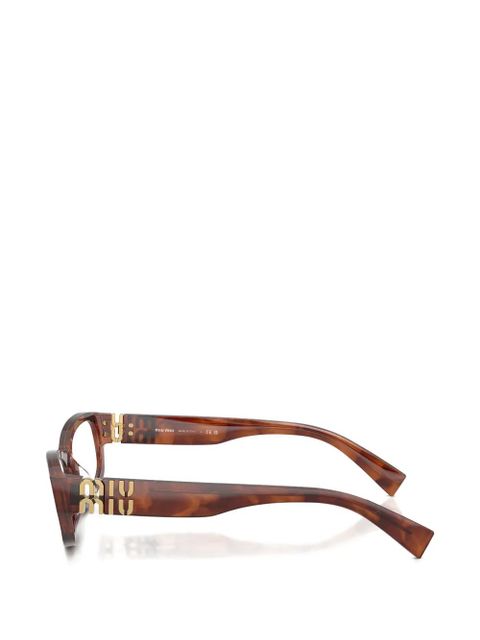 Miu Miu Eyewear logo-detail glasses - Brown