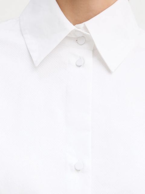 Armani Exchange koszula bawełniana damska kolor biały relaxed z kołnierzykiem klasycznym XW000706 AF12812