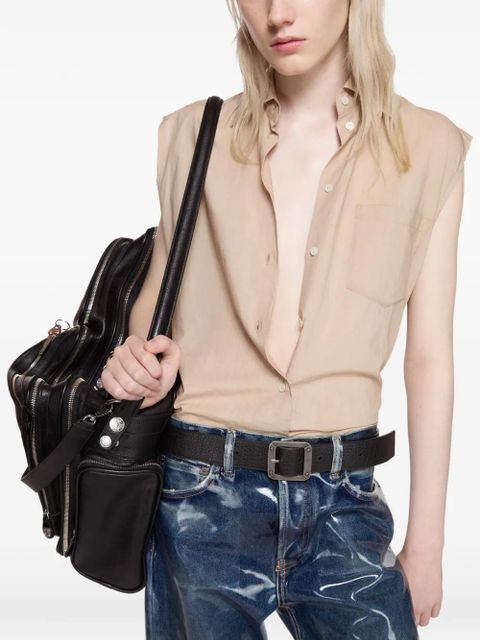 Acne Studios chest-pocket sleeveless shirt - Pink