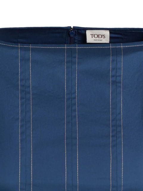 Tod's seam-detail midi dress - Blue