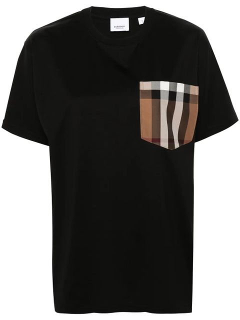 Burberry chest pocket cotton T-shirt - Black - zdjęcie produktu nr 1