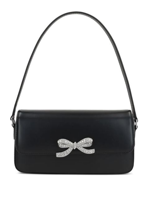 Self-Portrait Bow-Detail Shoulder Bag - Black - zdjęcie produktu nr 1
