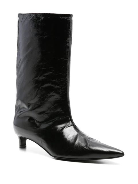 Jil Sander 30mm leather ankle boots - Black - zdjęcie produktu nr 2