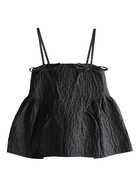 Cecilie Bahnsen tie-detailing top - Black - zdjęcie produktu nr 1