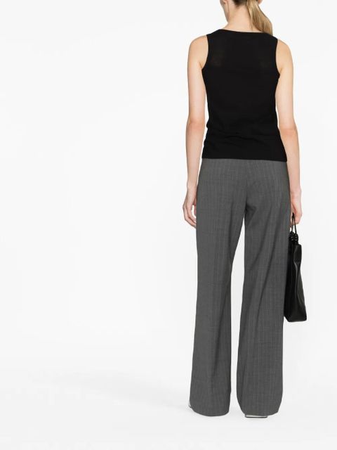 Jil Sander logo-print cotton tank top - Black