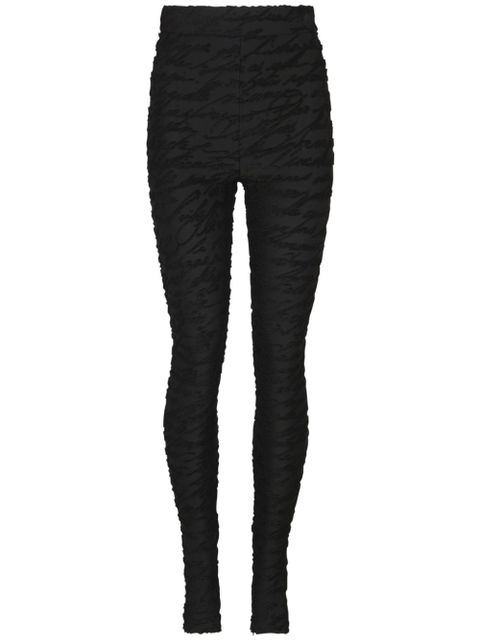 Balmain monogram-jacquard legging - Black - zdjęcie produktu nr 1