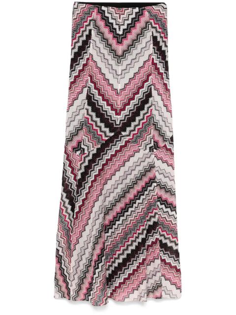 Missoni zigzag-pattern lamé maxi skirt - Black - zdjęcie produktu nr 1