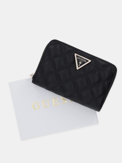 Guess portfel GIULLY damski kolor czarny SWQG96 73140