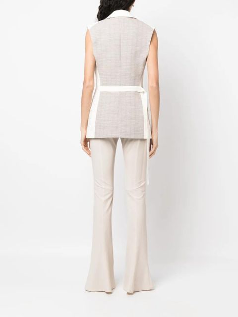 Victoria Beckham two-tone sleeveless jacket - Neutrals