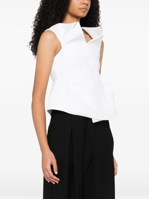 KHAITE Verone cut-out top - White