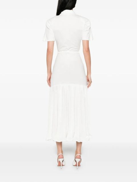 Rowen Rose pleated dress - White