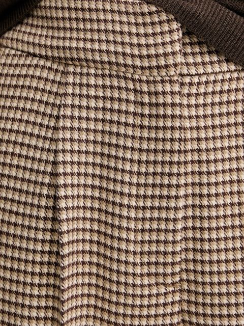 United Colors of Benetton spodnie damskie kolor beżowy proste high waist 44BWDF0AE