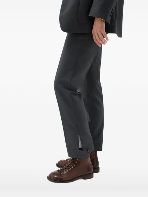 Versace wool-mohair formal pants - Grey