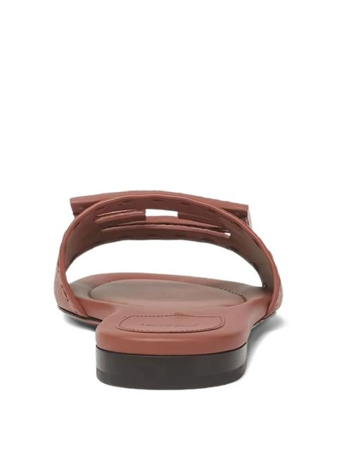 FENDI Baguette leather sandals - Brown