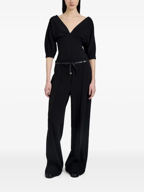 Proenza Schouler Darena V-neck top - Black - zdjęcie produktu nr 2