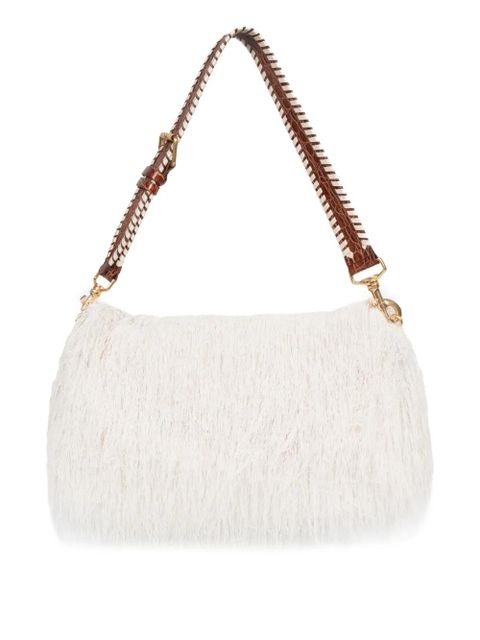 DRIES VAN NOTEN fringed leather shoulder bag - White - zdjęcie produktu nr 1