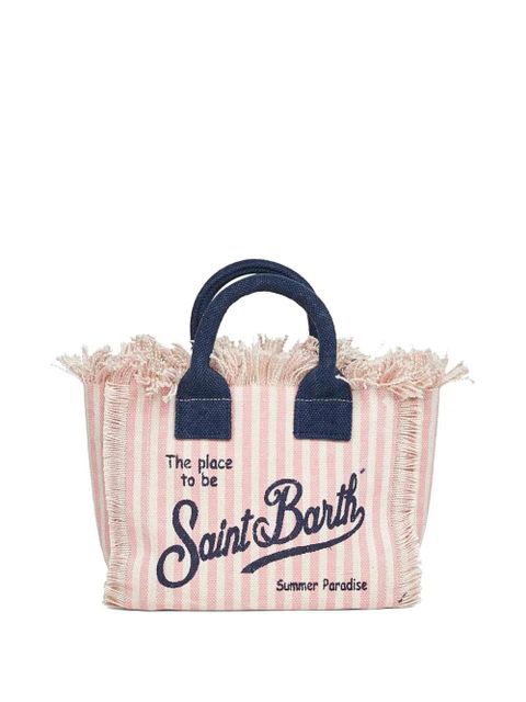 MC2 Saint Barth mini Vanity striped-pattern tote bag - Pink - zdjęcie produktu nr 2