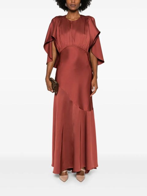 ZIMMERMANN cape-insert round-neck maxi dress - Red - zdjęcie produktu nr 2