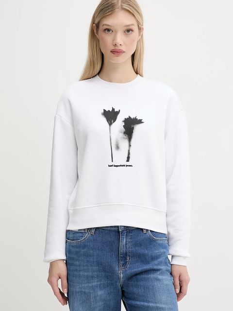 Karl Lagerfeld Jeans bluza damska kolor biały z nadrukiem A3W20034 - zdjęcie produktu nr 1