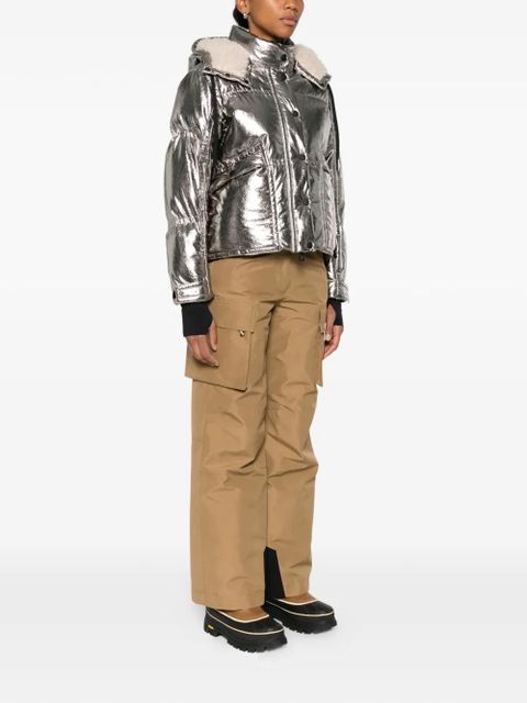 Moncler Grenoble Calaque metallic hooded ski jacket - Silver