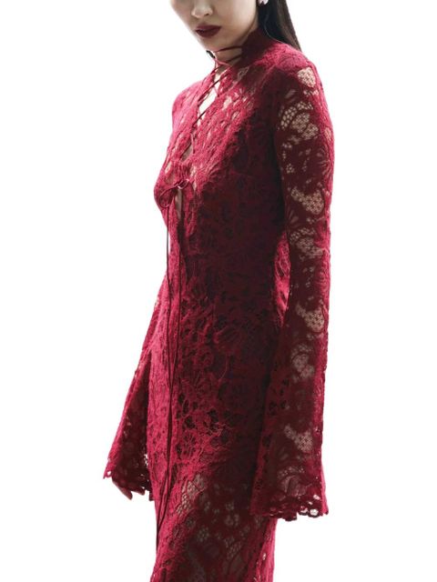 MANURÍ Sally lined maxi dress - Red