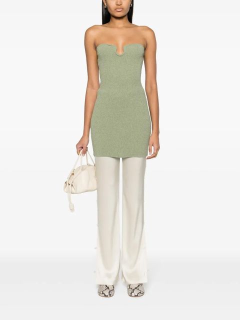 Nanushka Felina side-button satin pants - Neutrals