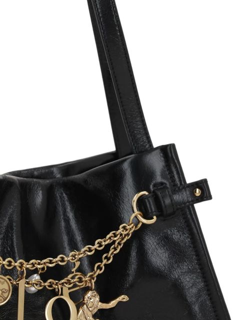 Chloé Charms embellished leather tote bag - Black