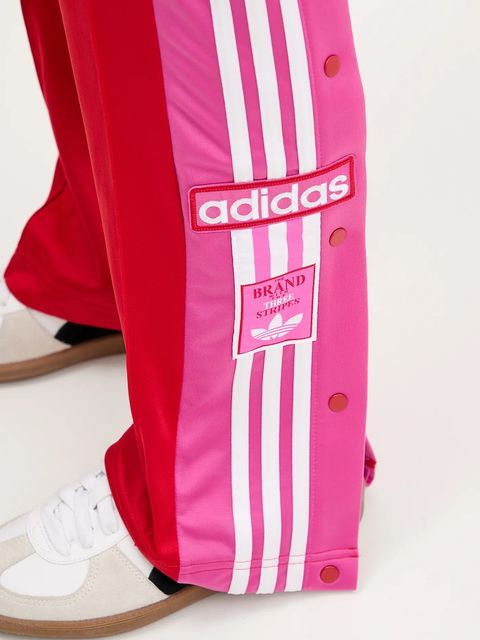 adidas Originals spodnie dresowe Adibreak PT damskie kolor czerwony wzorzyste JV8553