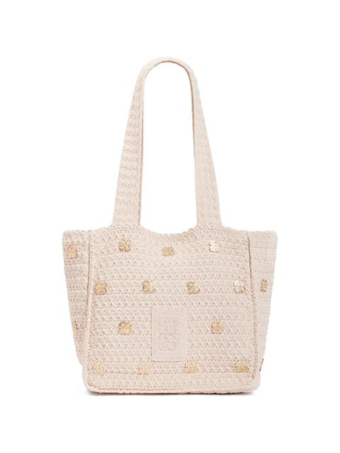 SANDRO appliqué mini bag - Neutrals - zdjęcie produktu nr 1