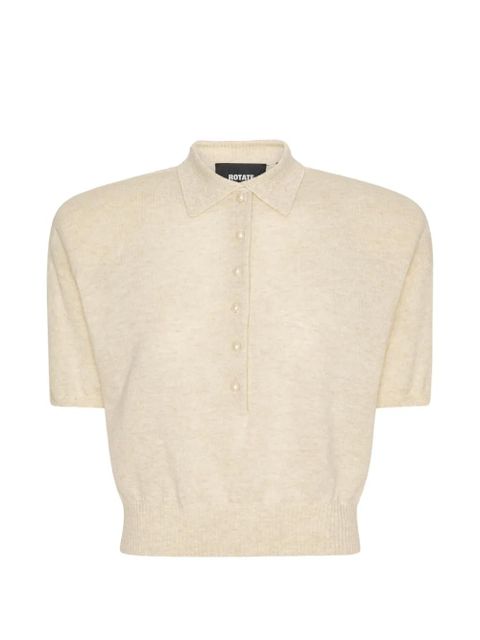 ROTATE BIRGER CHRISTENSEN button-up polo top - Neutrals - zdjęcie produktu nr 1