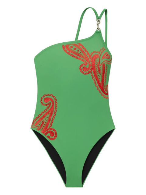 Tory Burch one-shoulder swimsuit - Green - zdjęcie produktu nr 1