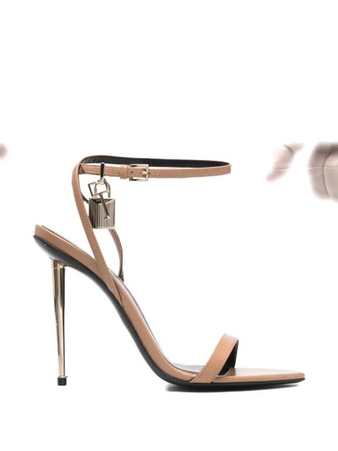 TOM FORD padlock ankle-strap sandals - Brown - zdjęcie produktu nr 1