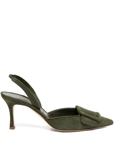 Manolo Blahnik 70mm Maysli heeled pumps - Green - zdjęcie produktu nr 1
