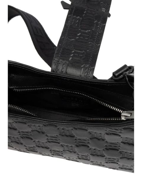 MISBHV embossed leather shoulder bag - Black