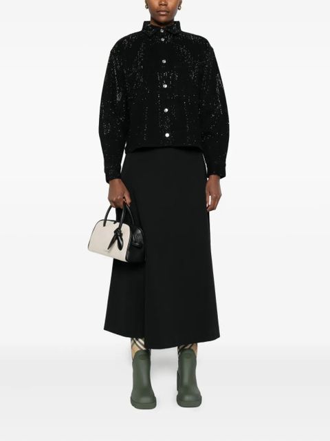 Maje sequin-embellished shirt - Black