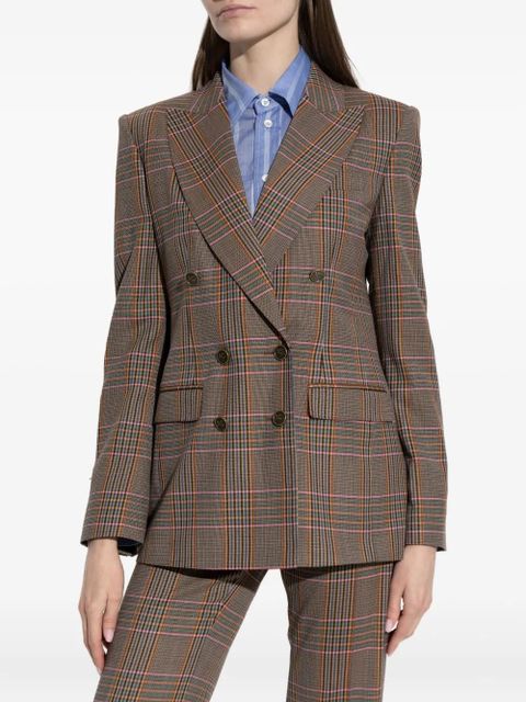 ETRO checked double-breasted blazer - Brown - zdjęcie produktu nr 2