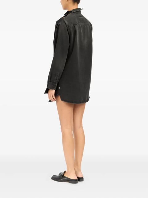 MM6 Maison Margiela high-neck satin dress - Black