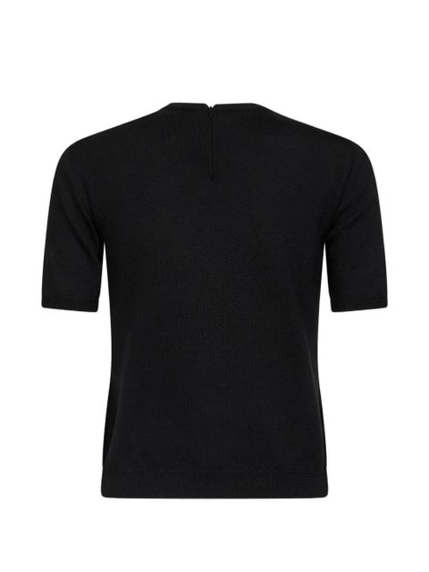 Valentino Garavani embroidery pearl-embellished top - Black - zdjęcie produktu nr 2