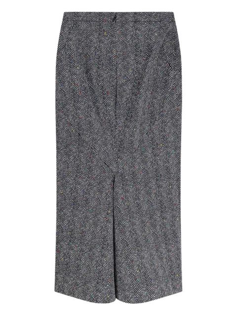 Givenchy herringbone-pattern midi pencil skirt - Black - zdjęcie produktu nr 2