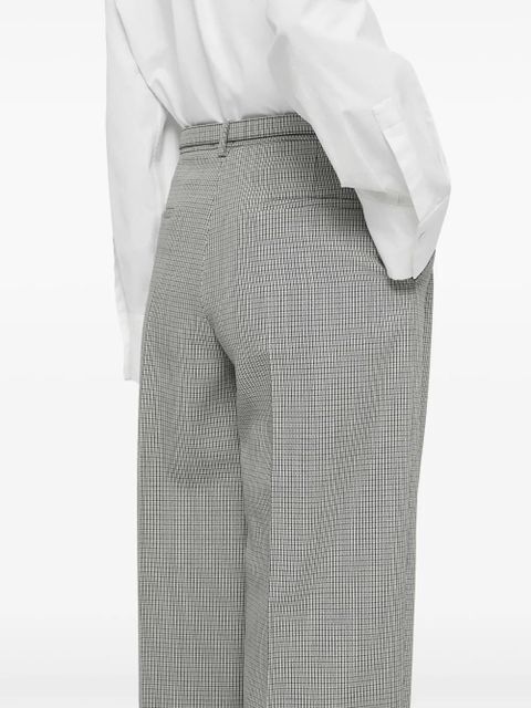 Jil Sander checked virgin-wool palazzo pants - Grey