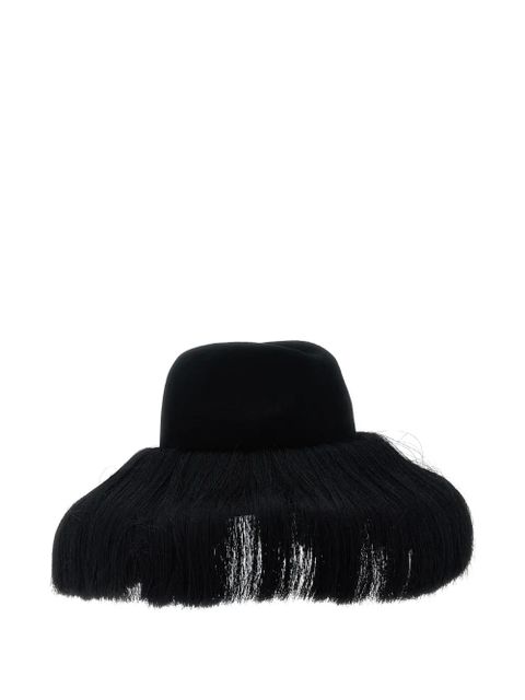 Comme Des Garçons x Hizume fringed-brim fedora - Black