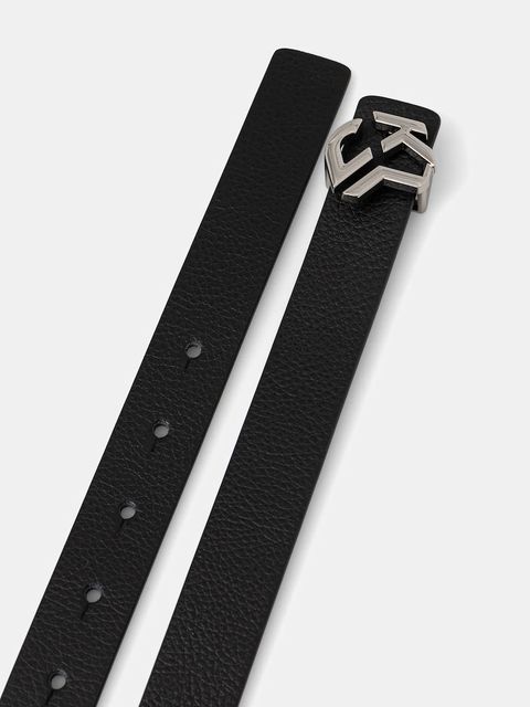 Karl Lagerfeld Jeans pasek skórzany dwustronny damski kolor czarny B1W33064 - zdjęcie produktu nr 2
