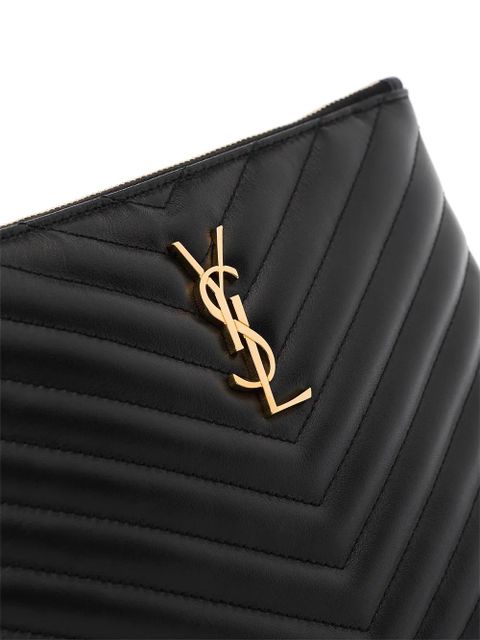 Saint Laurent quilted leather purse - Black