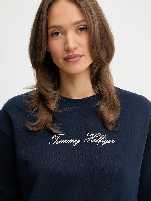 Tommy Hilfiger bluza damska kolor granatowy z aplikacją WW0WW47159