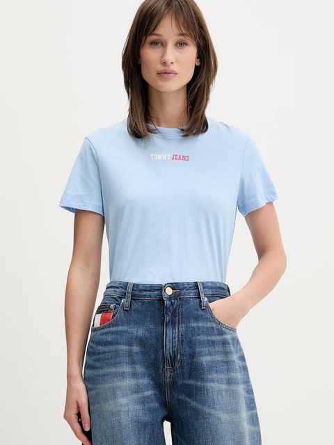 Tommy Jeans T-shirt damski bawełniany - zdjęcie produktu nr 2