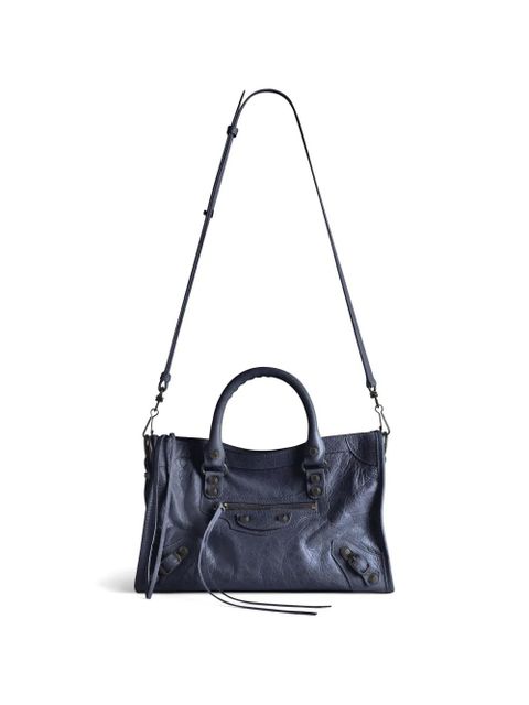 Balenciaga small Le City braided-handle tote bag - Blue