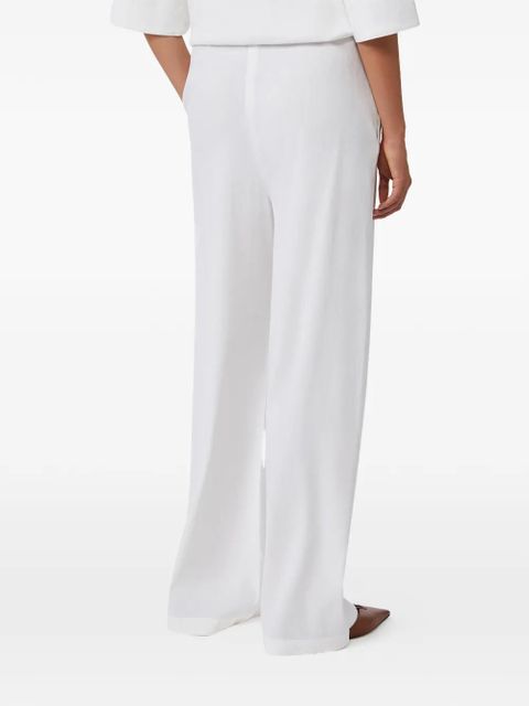 Max Mara elasticated-waist trousers - White